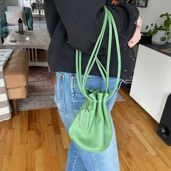Coach Green Mini Bag 4144 Littleton - Picture 1 of 8